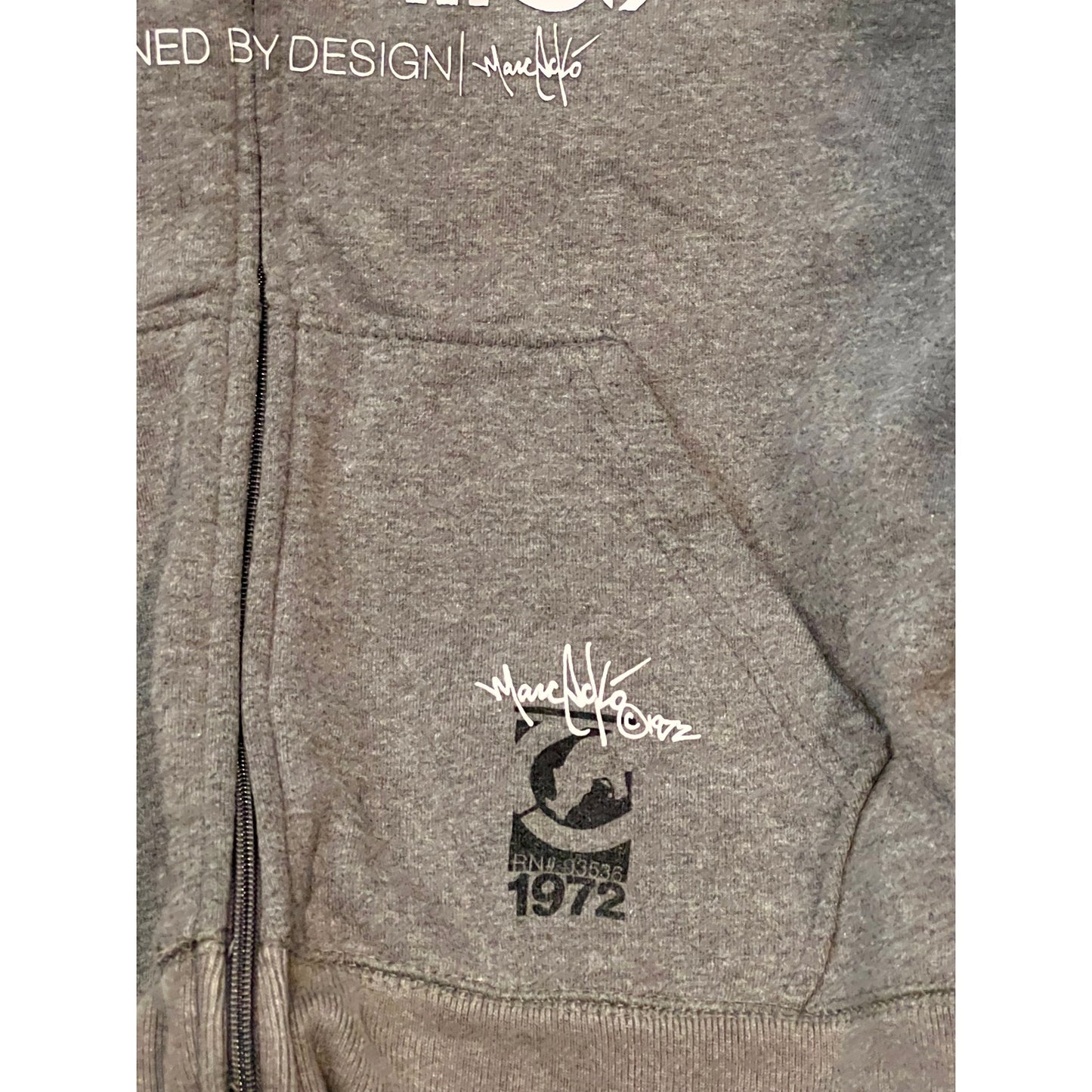Ecko Unltd Defined by Design Full Zip Gray Hoodie Mens XL