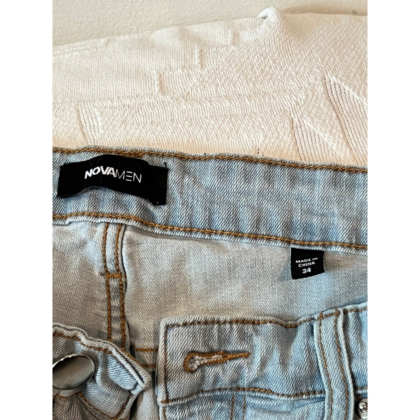 Novamen Loose Baggy Fit Jeans Mens 34x29