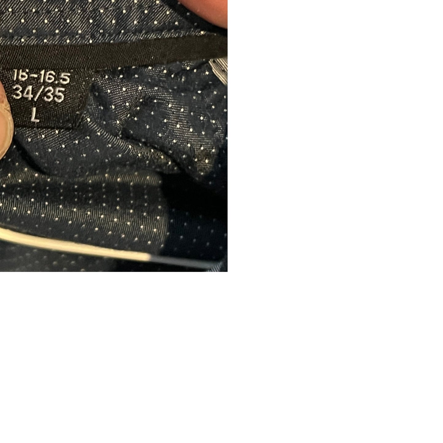 Chemise habillée homme Karl Lagerfeld bleu foncé à pois taille L 16/34-35