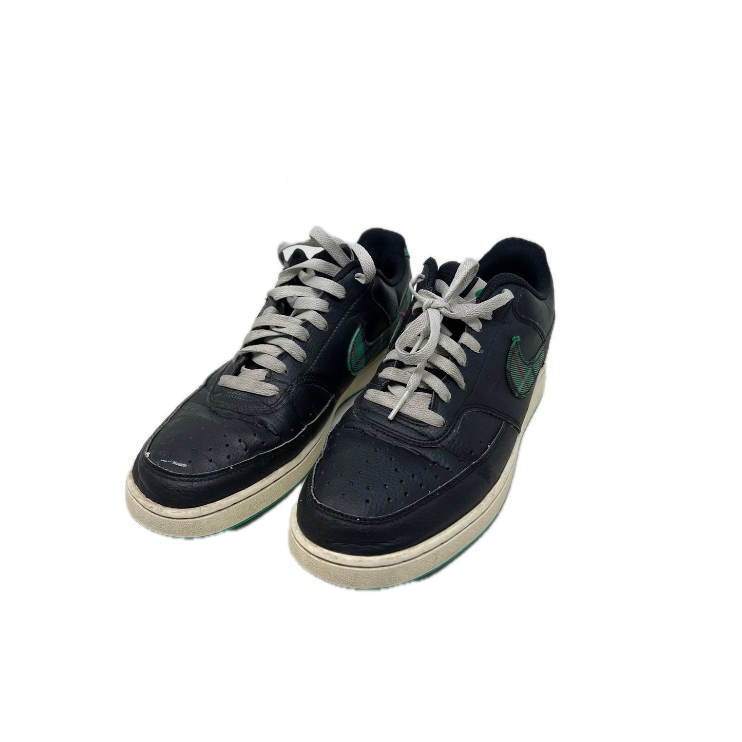 Nike Court Vision Low Green Plaid Shoes Mens 10