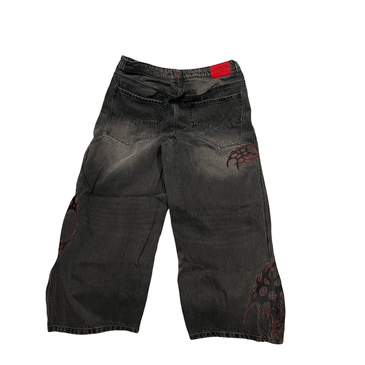 Vitriol Void Cryptic Black Wash Ultra Wide Jeans Mens 36x30