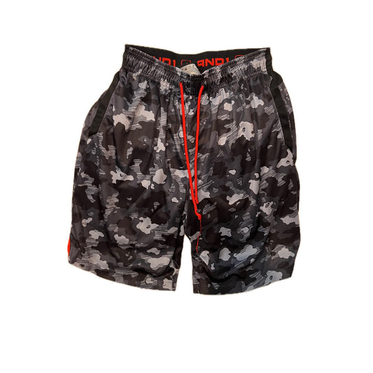 AND1 Gray Camo Black Basketball Shorts Mens S