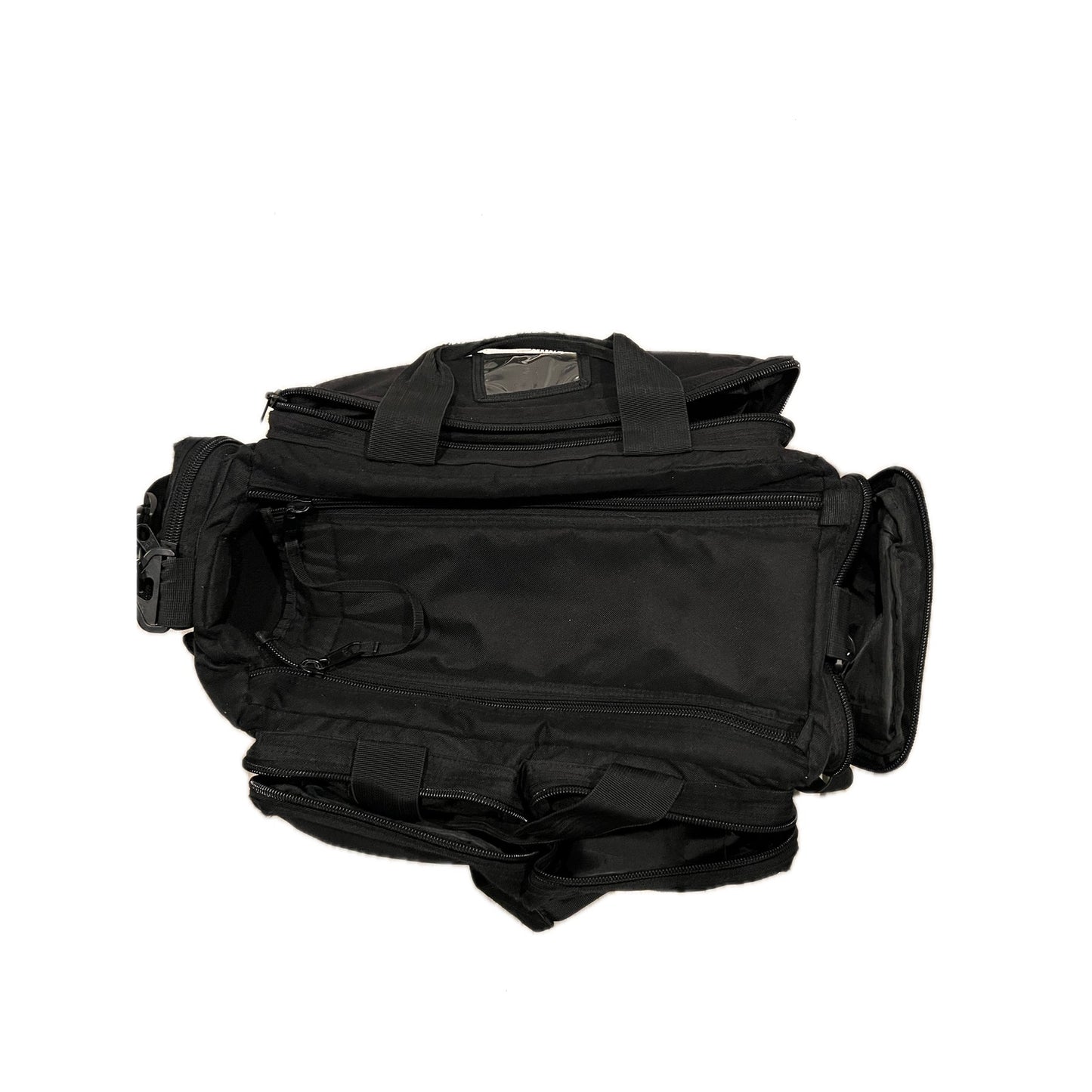 Grand sac polochon tactique en toile noire 50x38x38 cm
