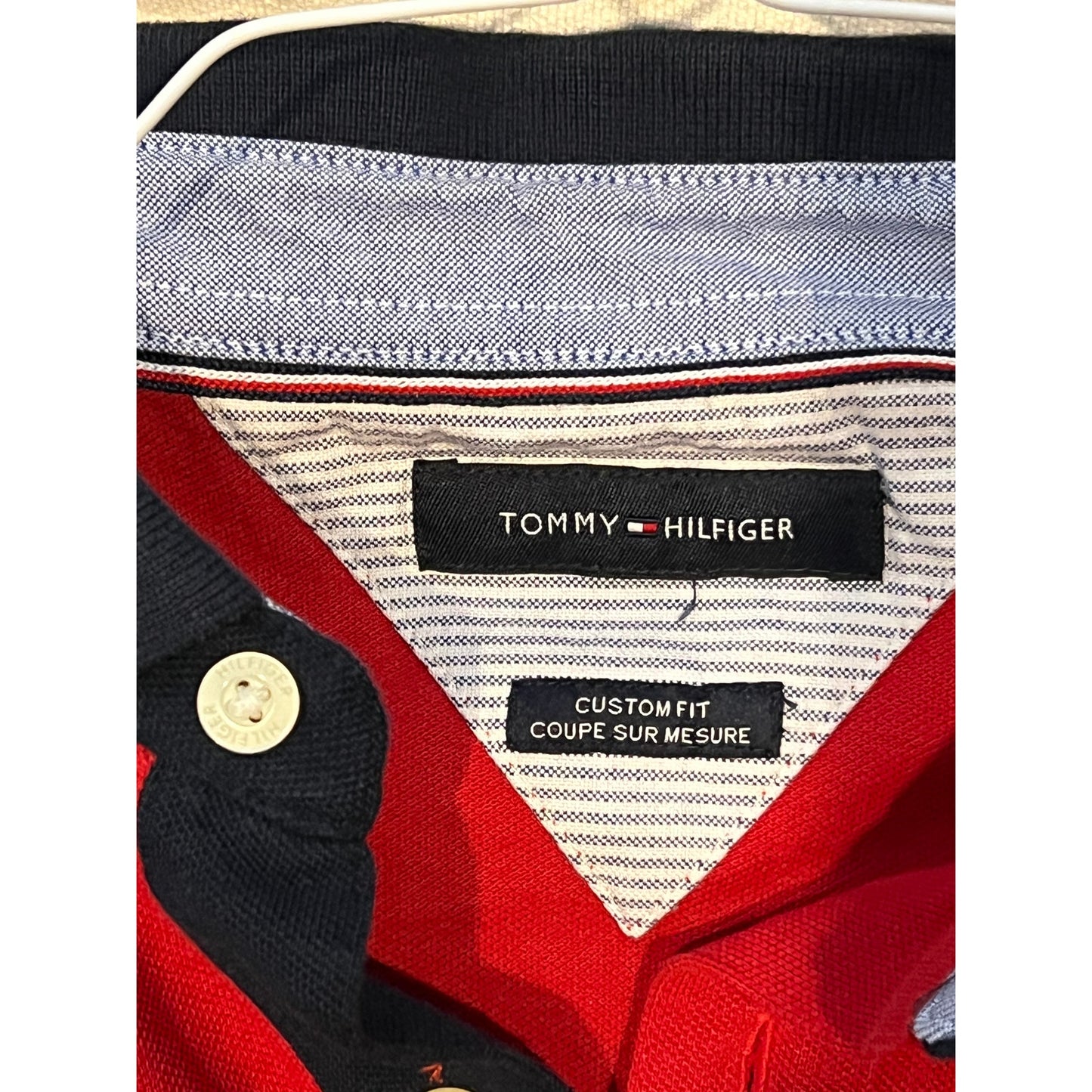 Polo Tommy Hilfiger Rouge Homme Taille S