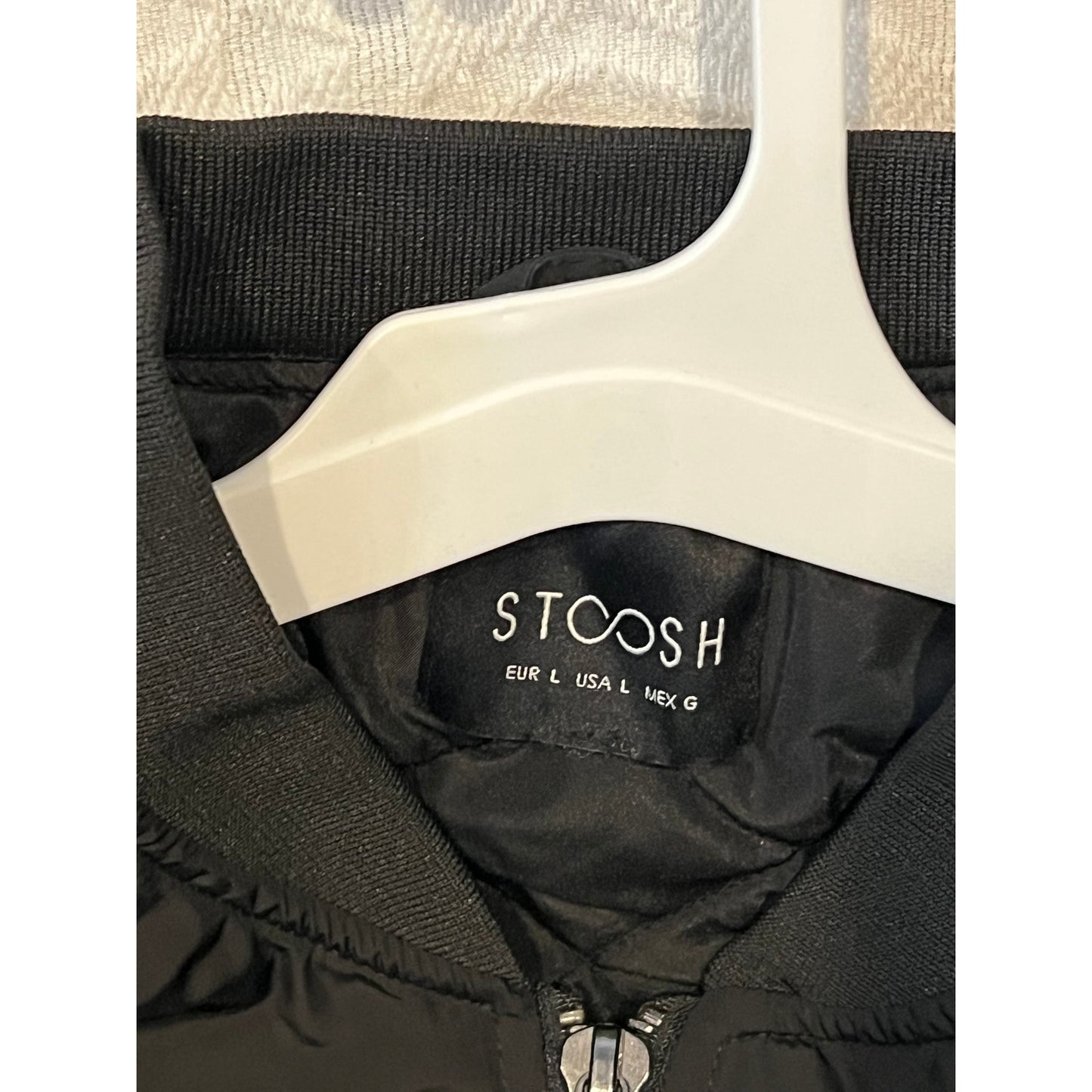 Stoosh Black Bomber Jacket Mens L