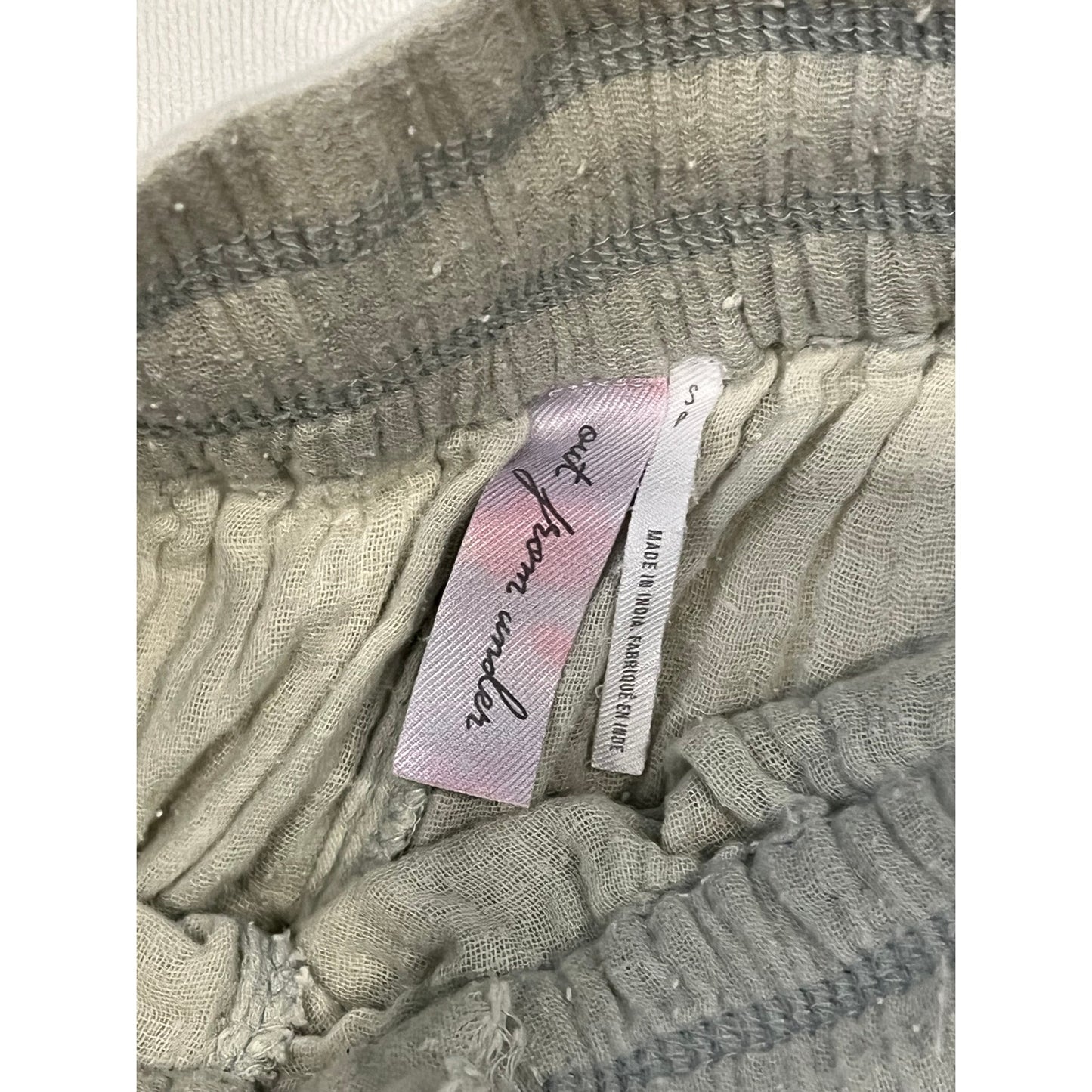 Out From Under Cream/White Cargo Joggers Womans Size S