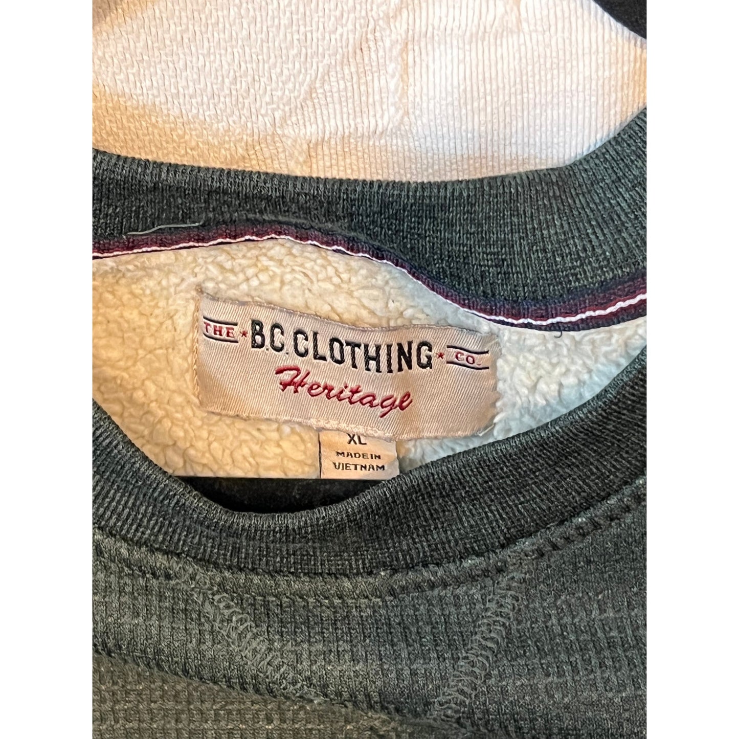 BC Clothing – Sweat-shirt col rond Heritage vert pour homme, taille XL