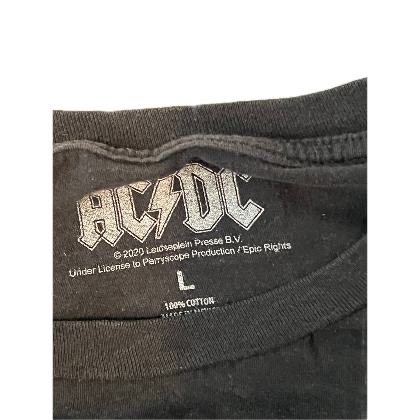 AC DC High Voltage 2020 Retro T-shirt Mens L
