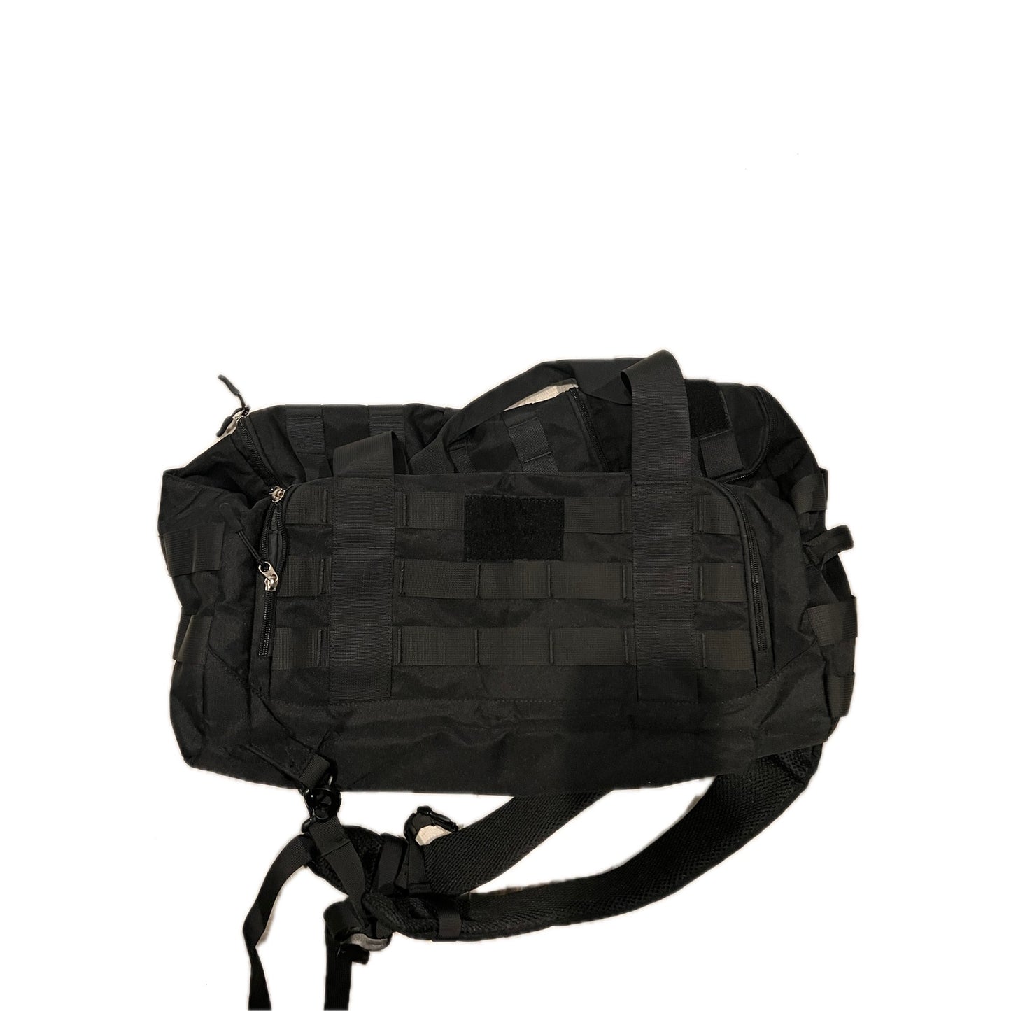 XL Tactical Canvas Black Backpack Duffel 22"x12"x10"