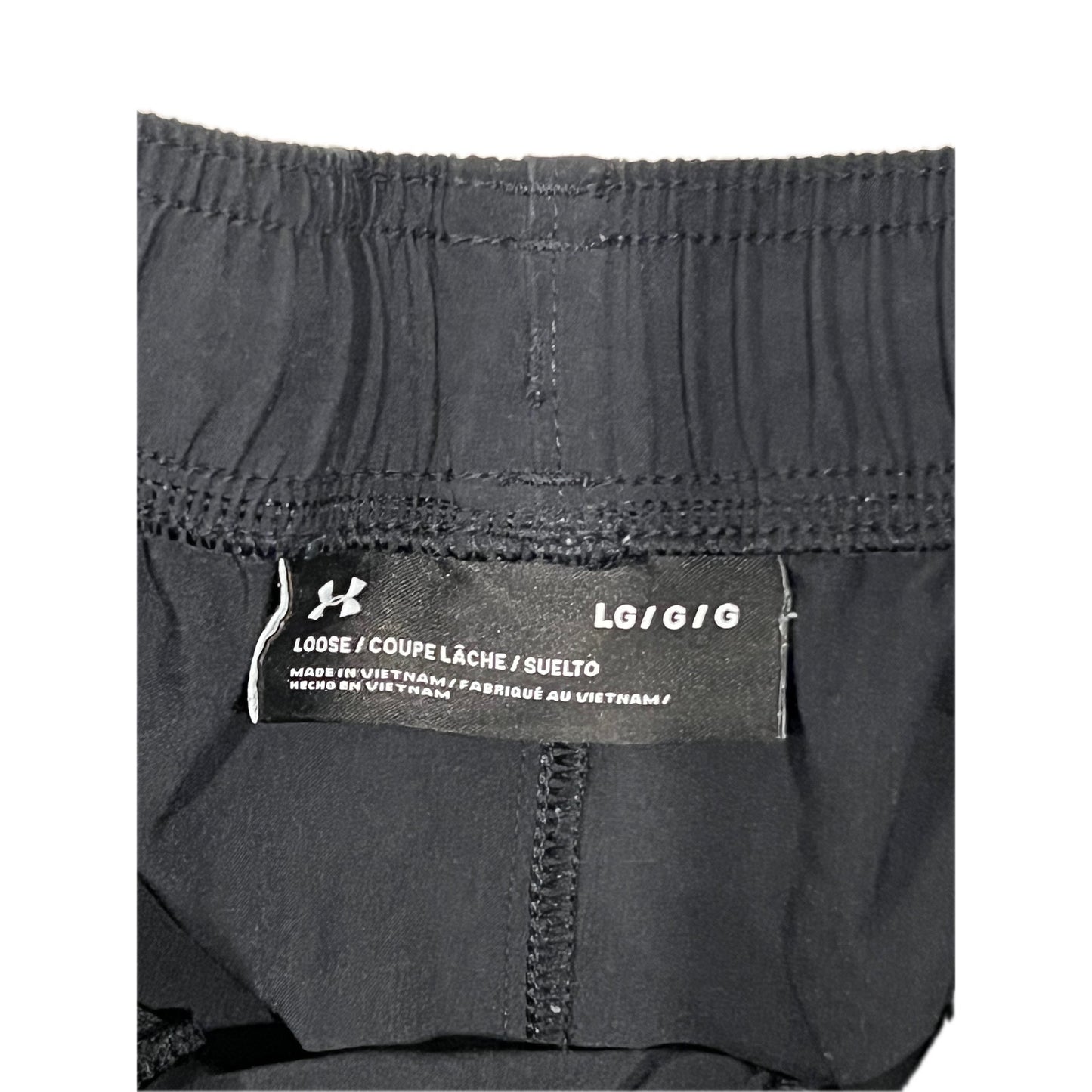 Under Armour Pantalones Cortos Sueltos Negros de Correr para Hombre Talla L