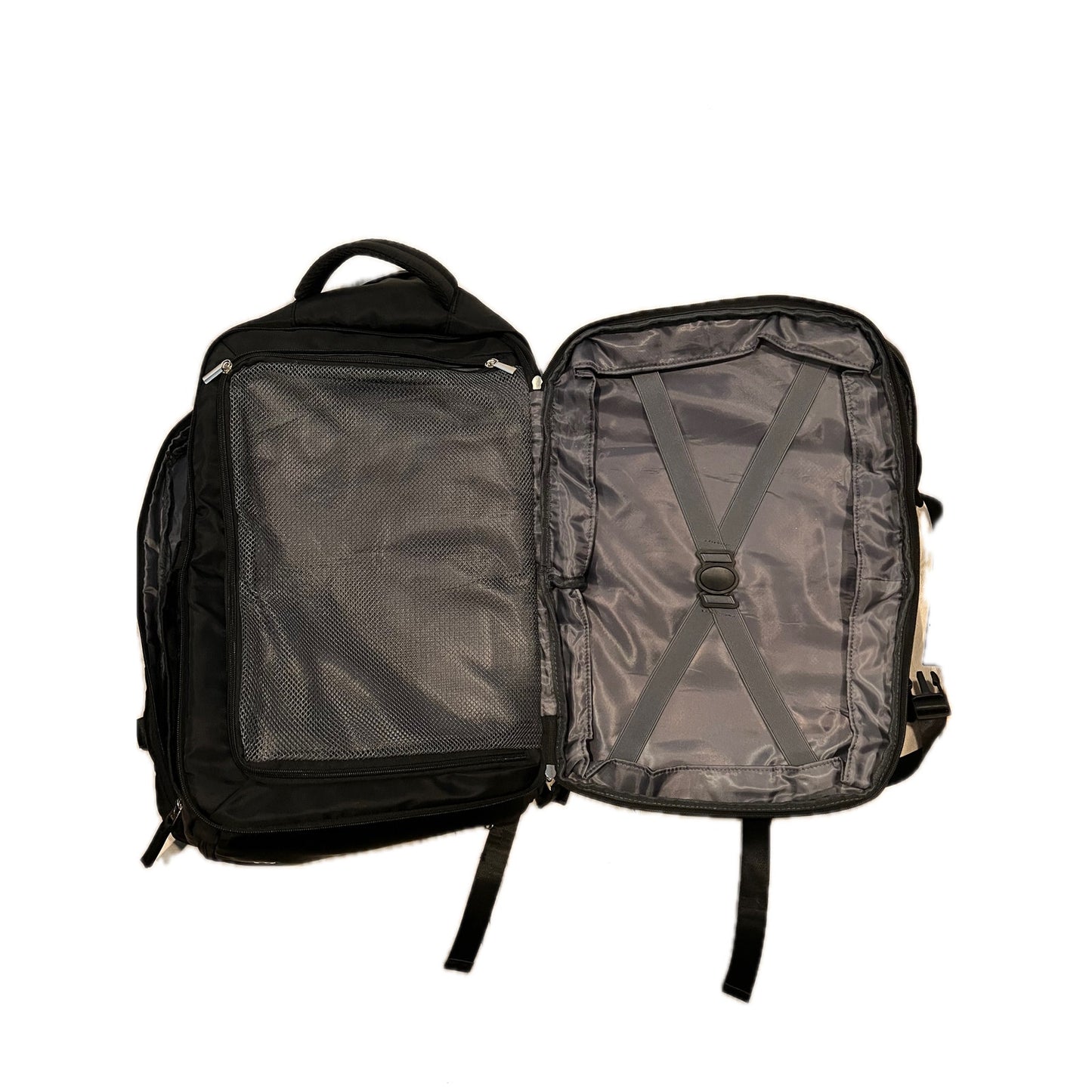 Target Charging Clamshell Gray Padded Charging Backpack