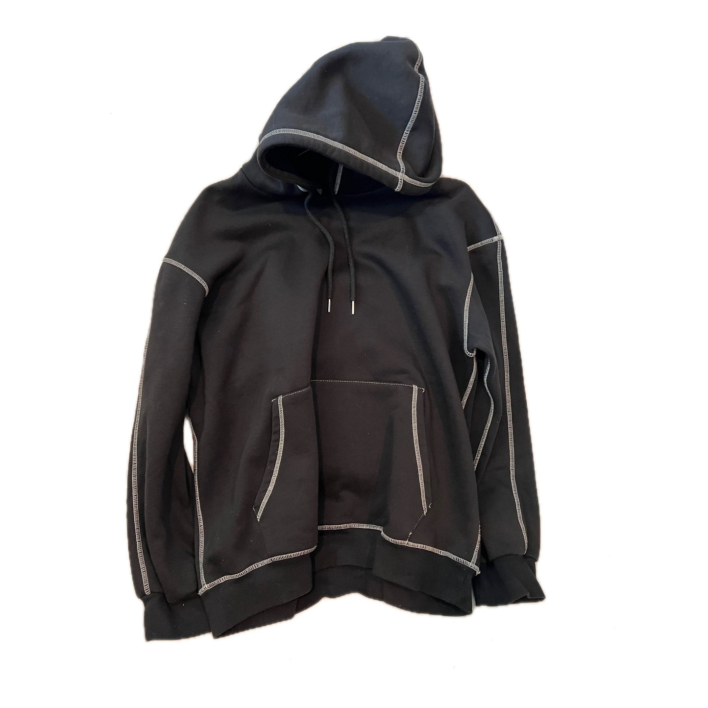 Dazy Black avec liseré blanc - Sweat à capuche homme - Taille L