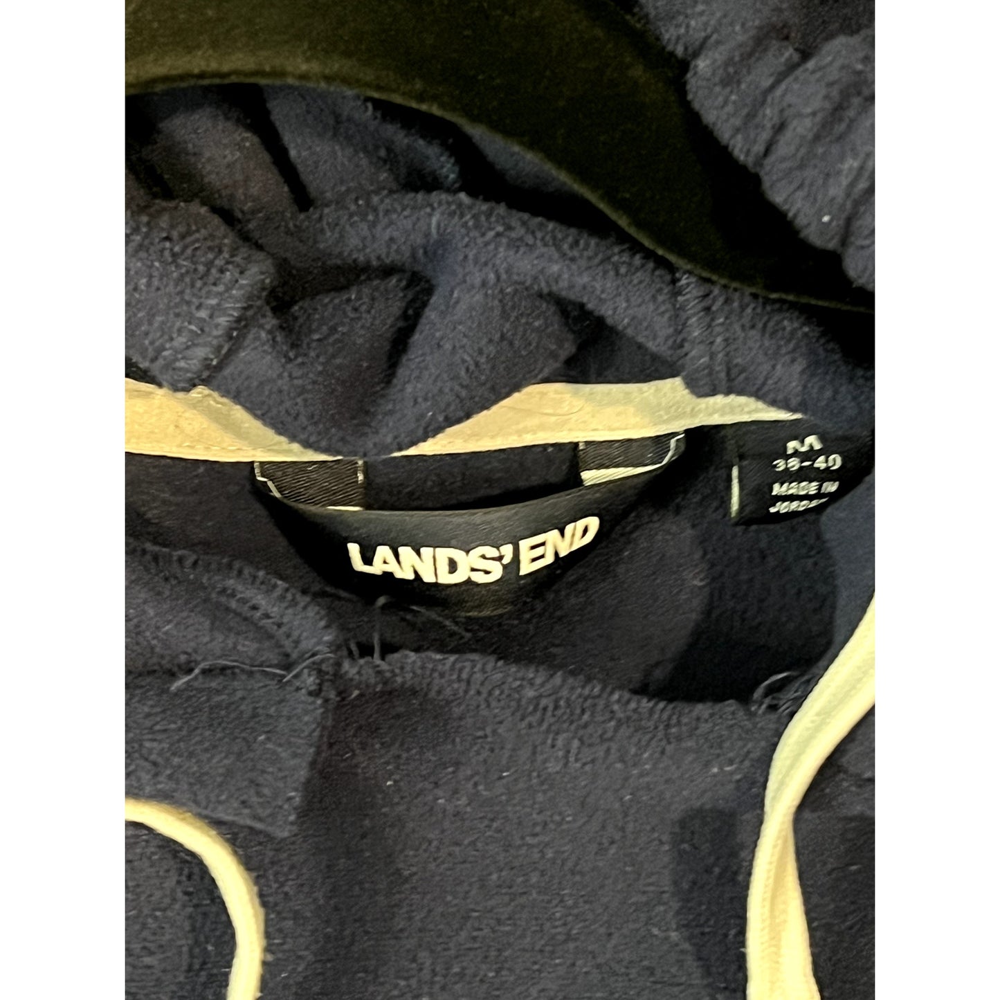 Lands End Navy Blue Hoodie Mens M