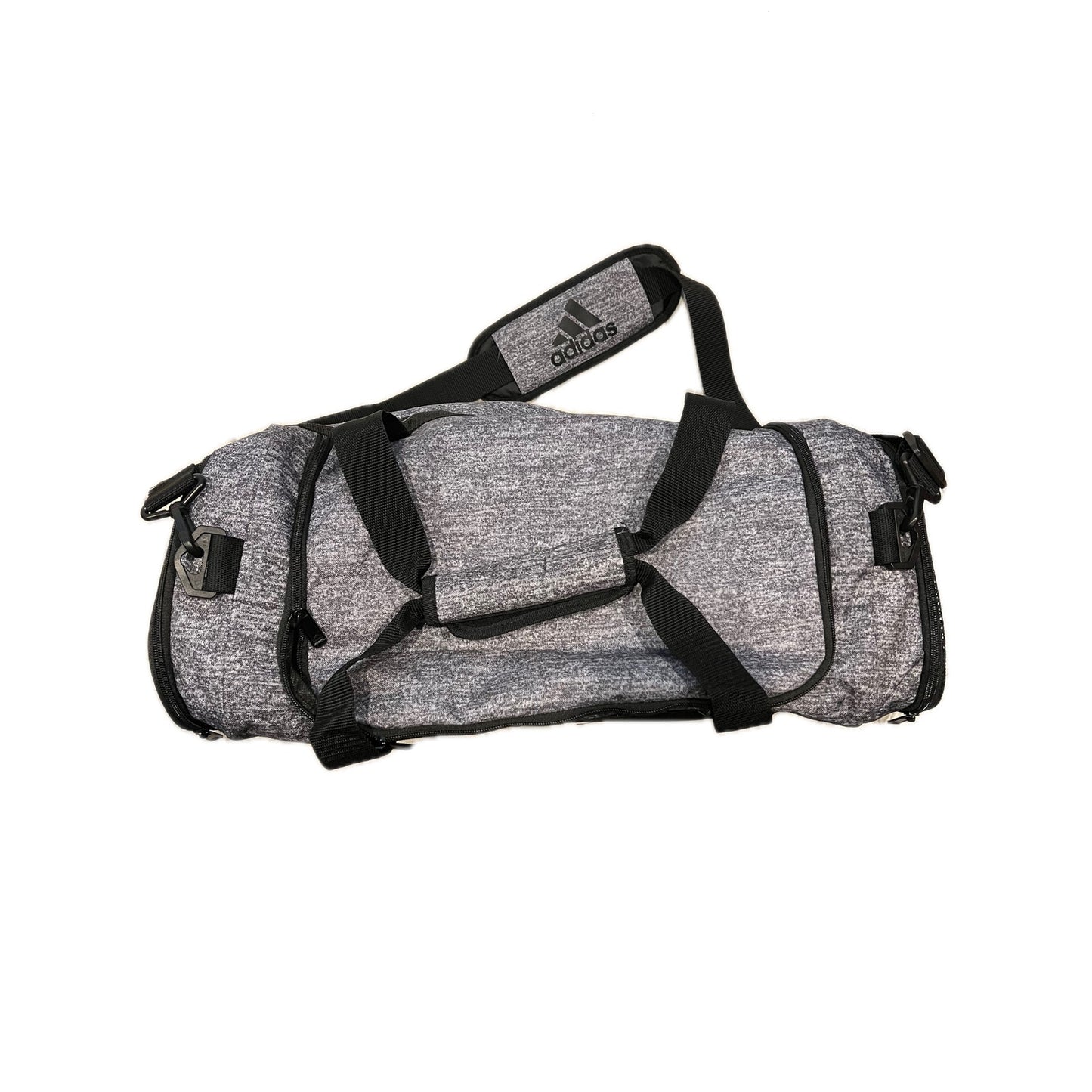 Bolsa de Lona Mediana Adidas Defender 20"x12"x10" Negra y Gris