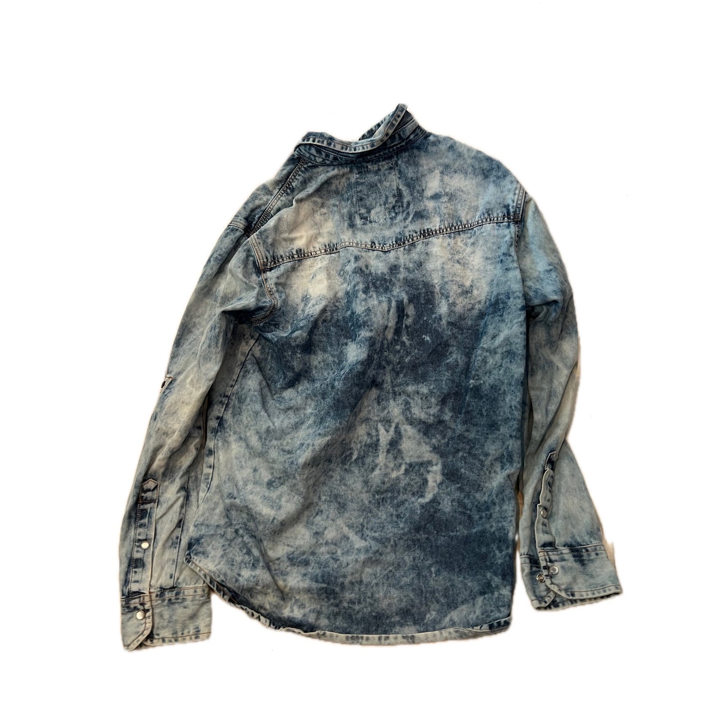 Chemise à boutons-pression en jean/denim bleu Copper Rivet pour homme, taille L