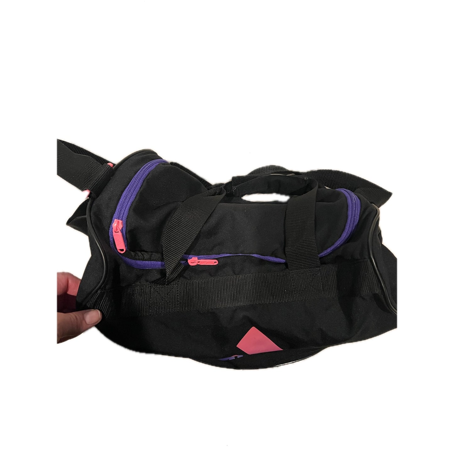 Adidas 15"x10"8" Pink Purple Black Gym Duffel Bag