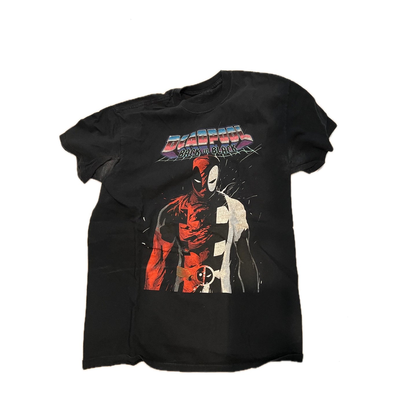 Marvel Deadpool Back in Black T-shirt Mens Medium