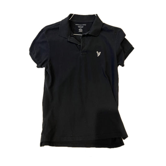 American Eagle Super Soft Black Polo Mens S