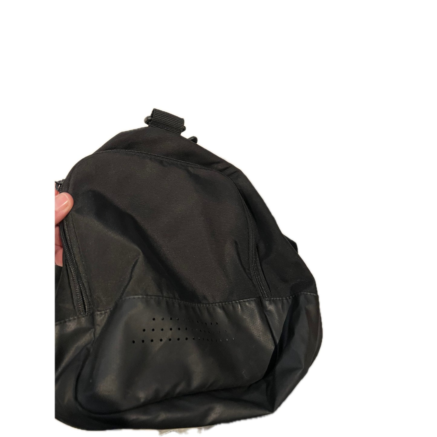 Adidas Faux Leather Medium 18"x12"x10" Black Duffel Gym Bag