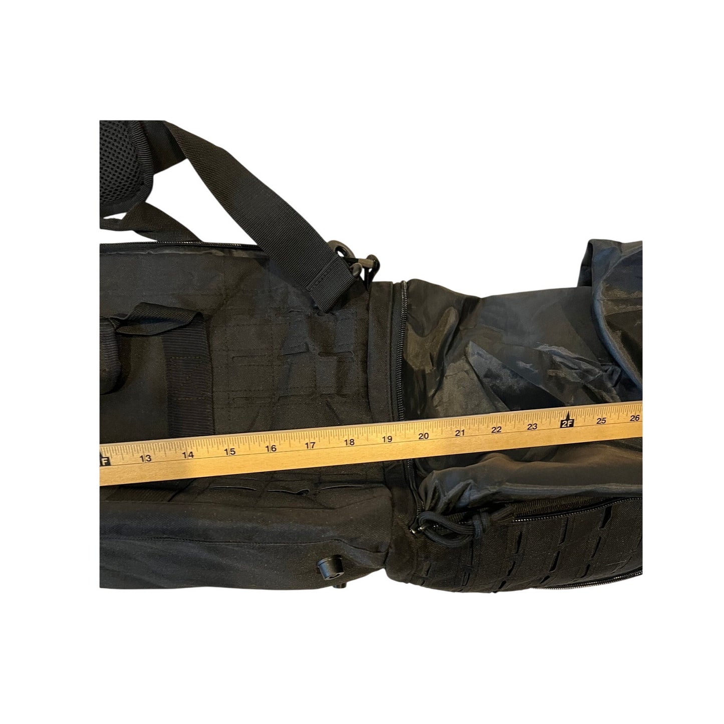 XL Tactical Canvas Black Duffel 20"x10"x10"