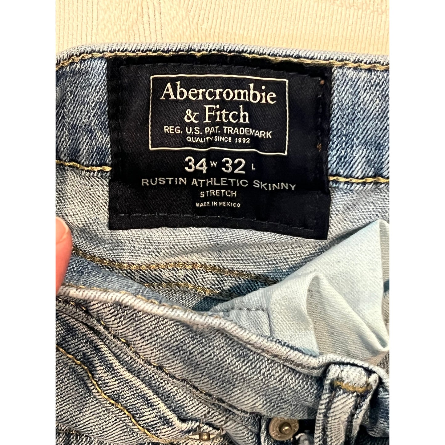 Abercrombie & Fitch Rustin Athletic Skinny Mens 34x32