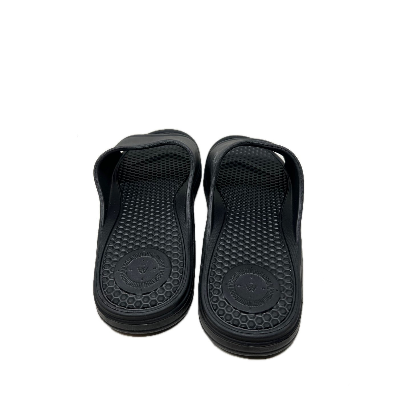 Totes Black Slides Mens 12 Womans 13