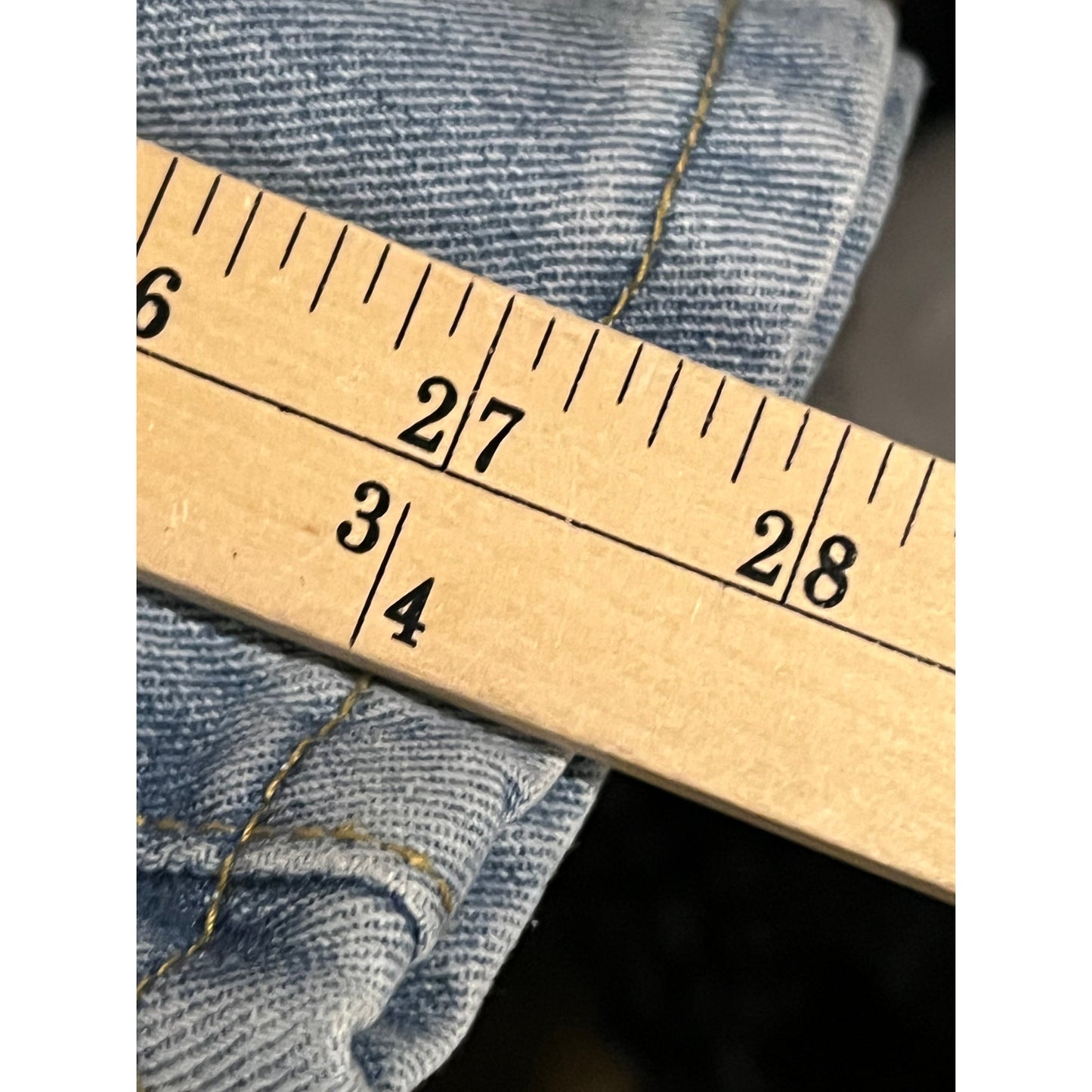 Jeans coupe droite ample bleu sans marque, taille 32x28