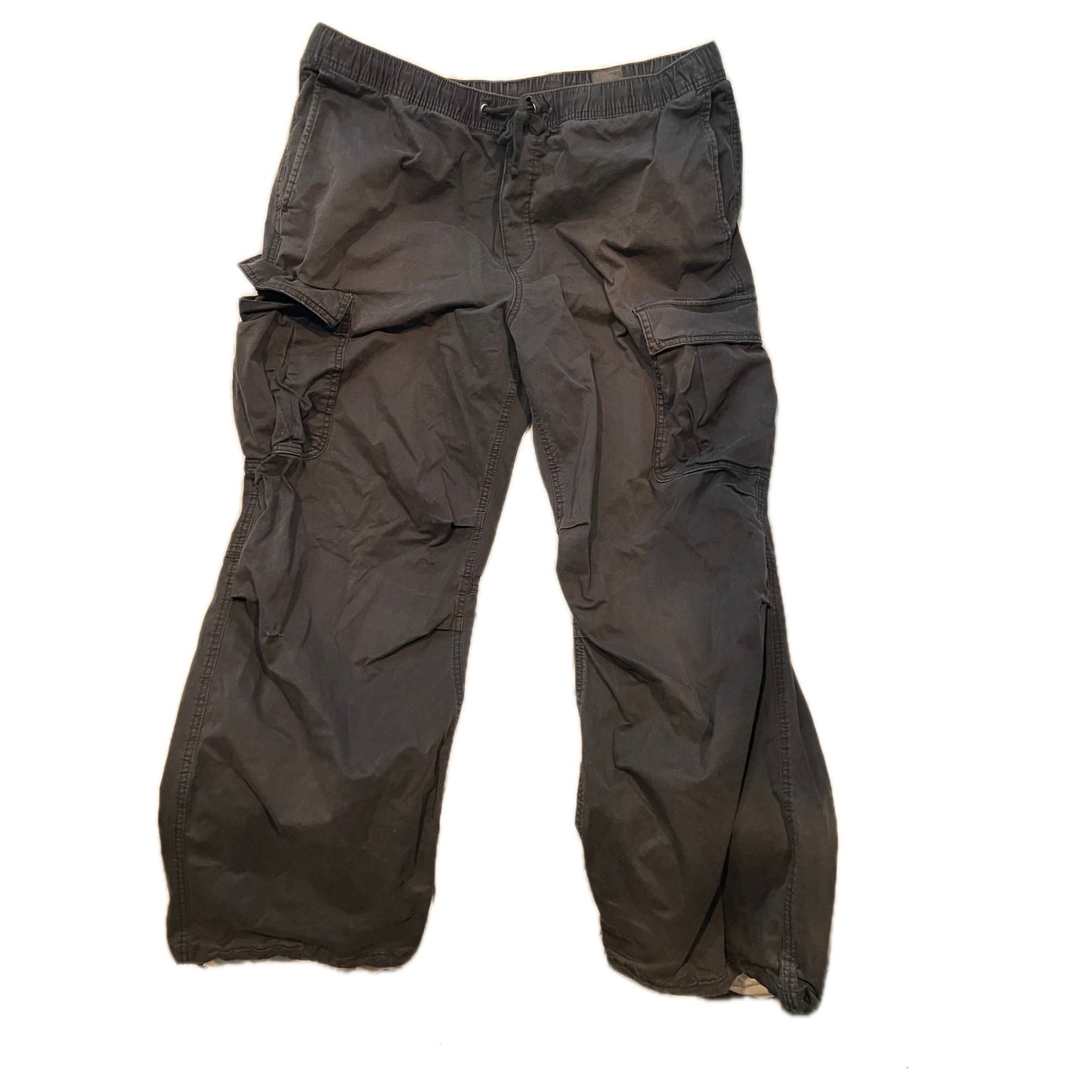H&M Pantalon cargo Gris/Noir Coupe ample Homme 36x30