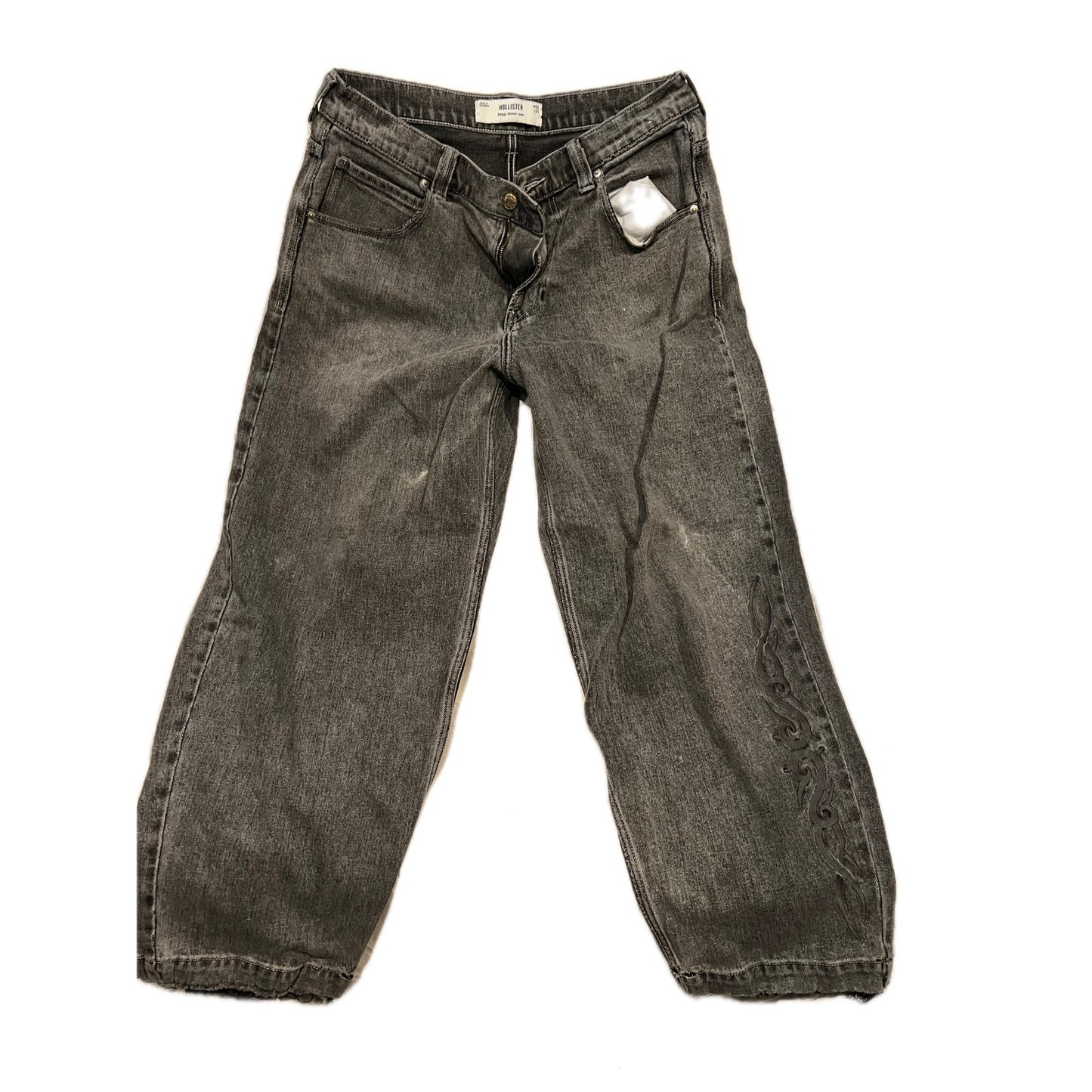 Hollister Baggy Skater Black/Gray Jeans 33x32