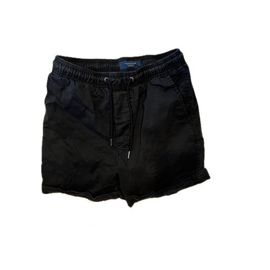 American Eagle Drawstring Black Casual Shorts Mens XS