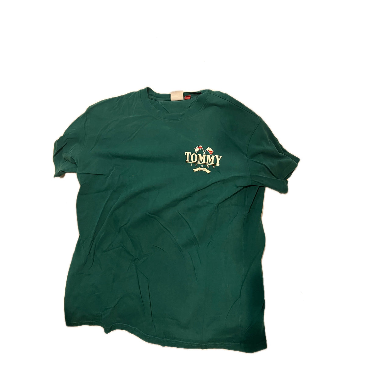 Tommy Jeans Green T-Shirt Mens Medium