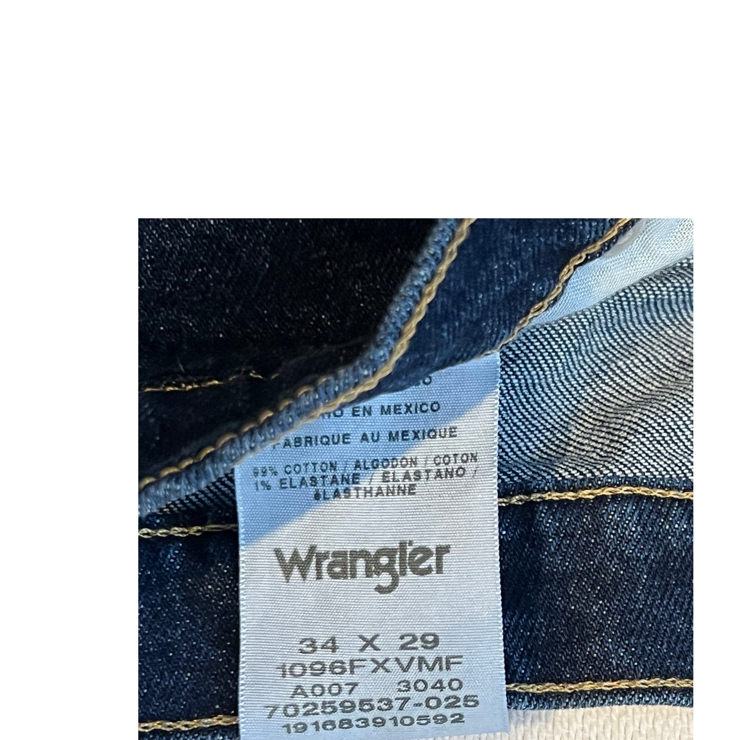 Wrangler Straight Fit Blue Jeans, Mens 34x29