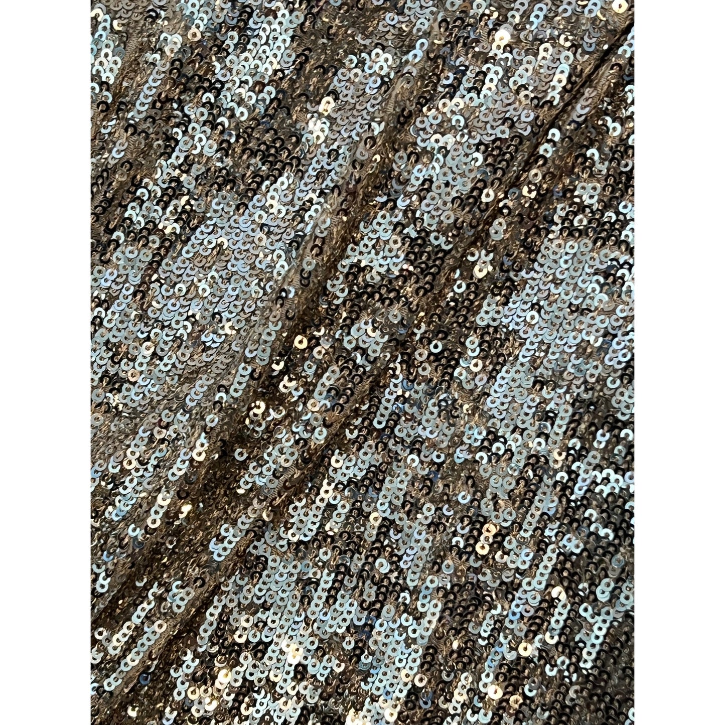 Pantalon large taille haute raccourci à sequins argentés Express Femme Taille S