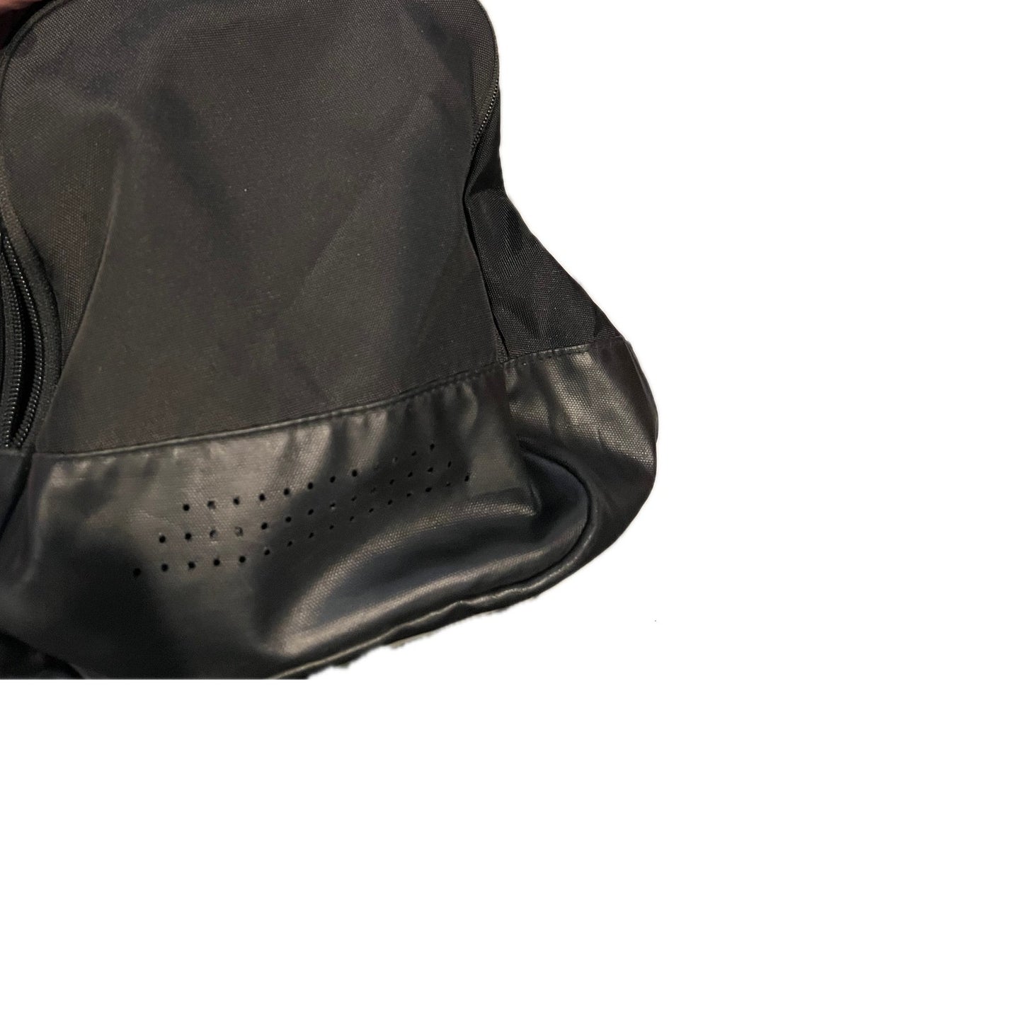 Adidas Faux Leather Medium 18"x12"x10" Black Duffel Gym Bag