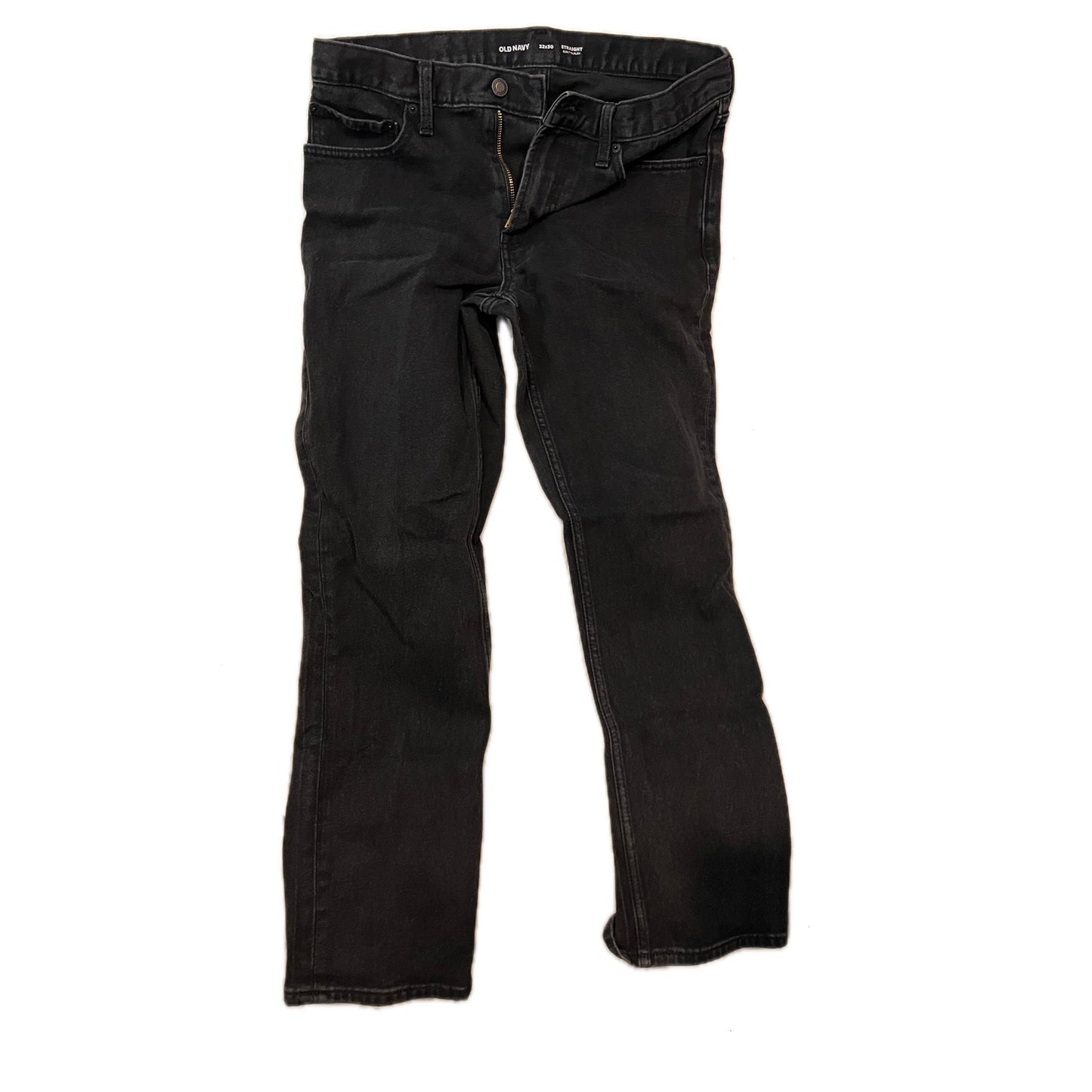 Old Navy Jeans Negros Rectos, Hombre 32x30