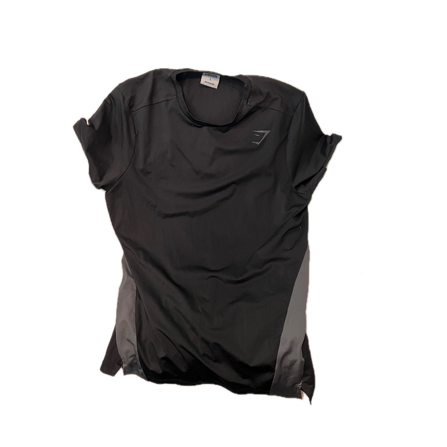 Gymshark Black Gray Sweat Wicking T-Shirt Mens S