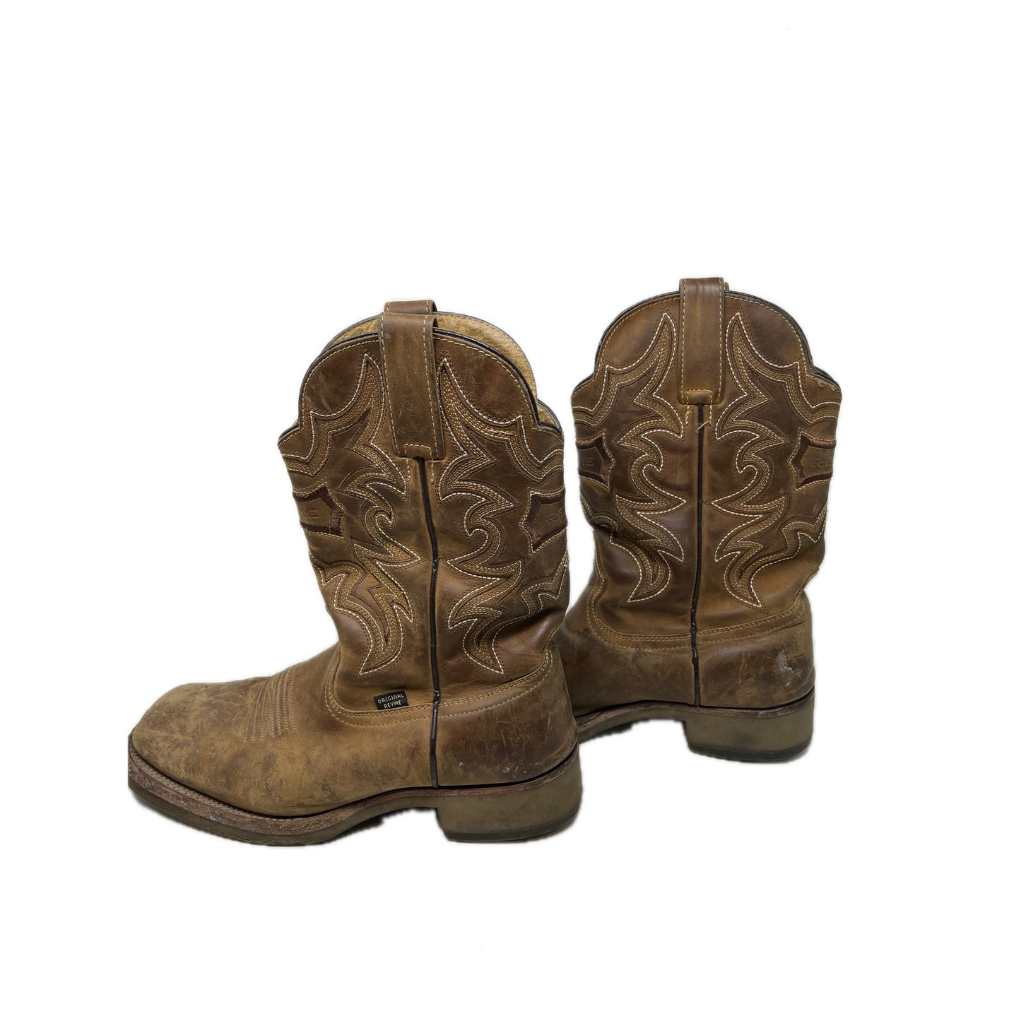 Original Reyme Square Toe Work Western Boots Hombre 11.5
