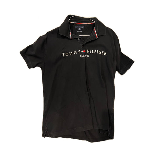 Tommy Hilfiger Black Polo Shirt Mens XL