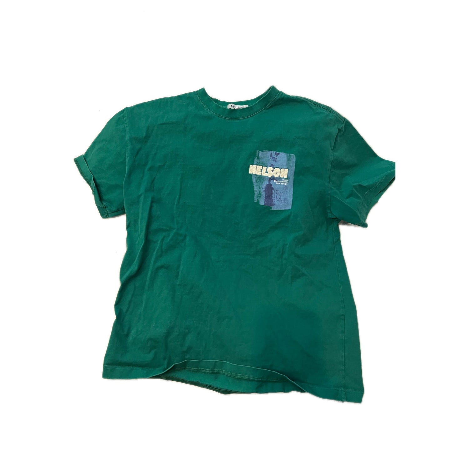 Moguan Nelsen Green Streetwear Camiseta Hombre XL