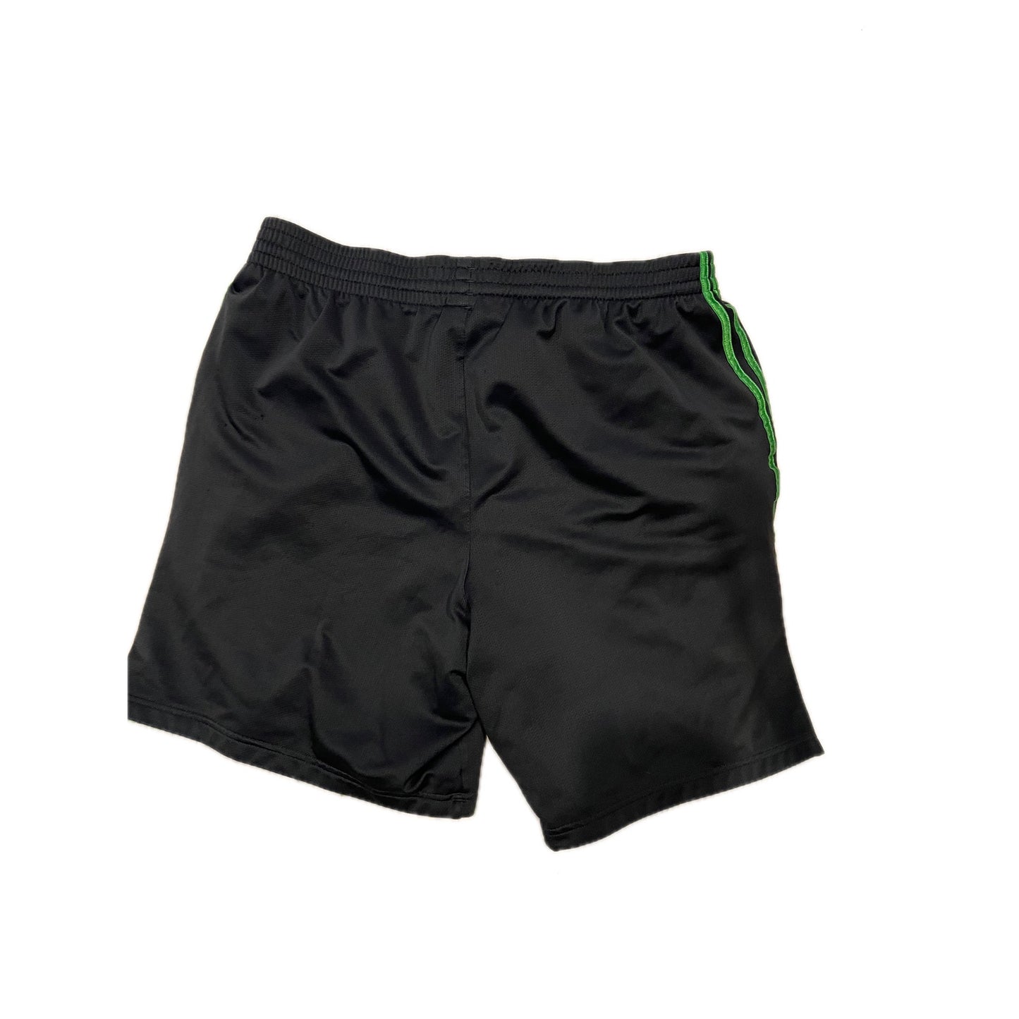Adidas Athletic Shorts Black Lime Green Mens XL 7"