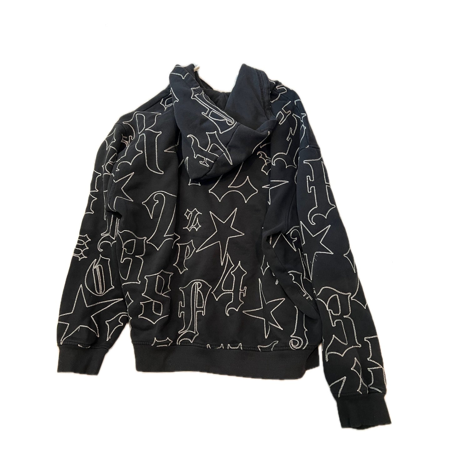 Sweat à capuche zippé Forever 21 noir pour homme, taille XL, avec coutures