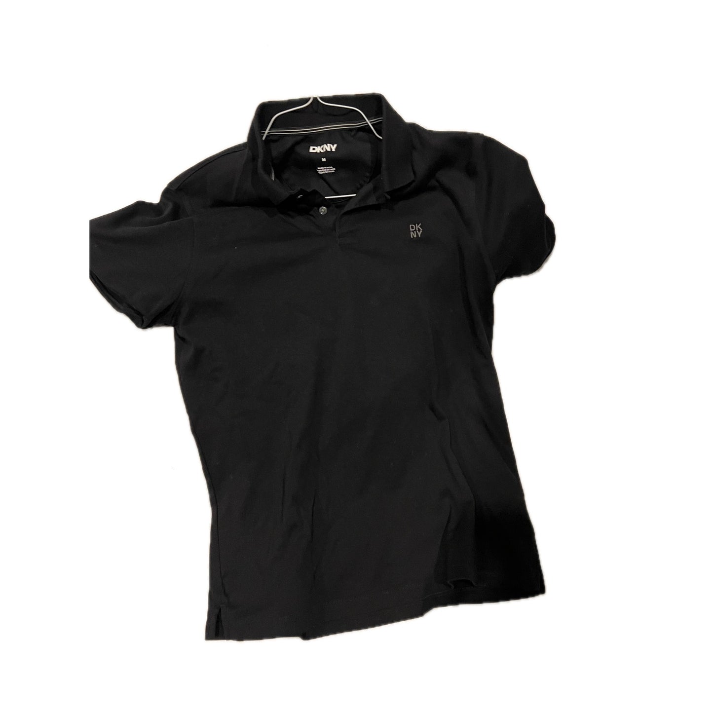 DKNY Black Polo Shirt Mens Medium