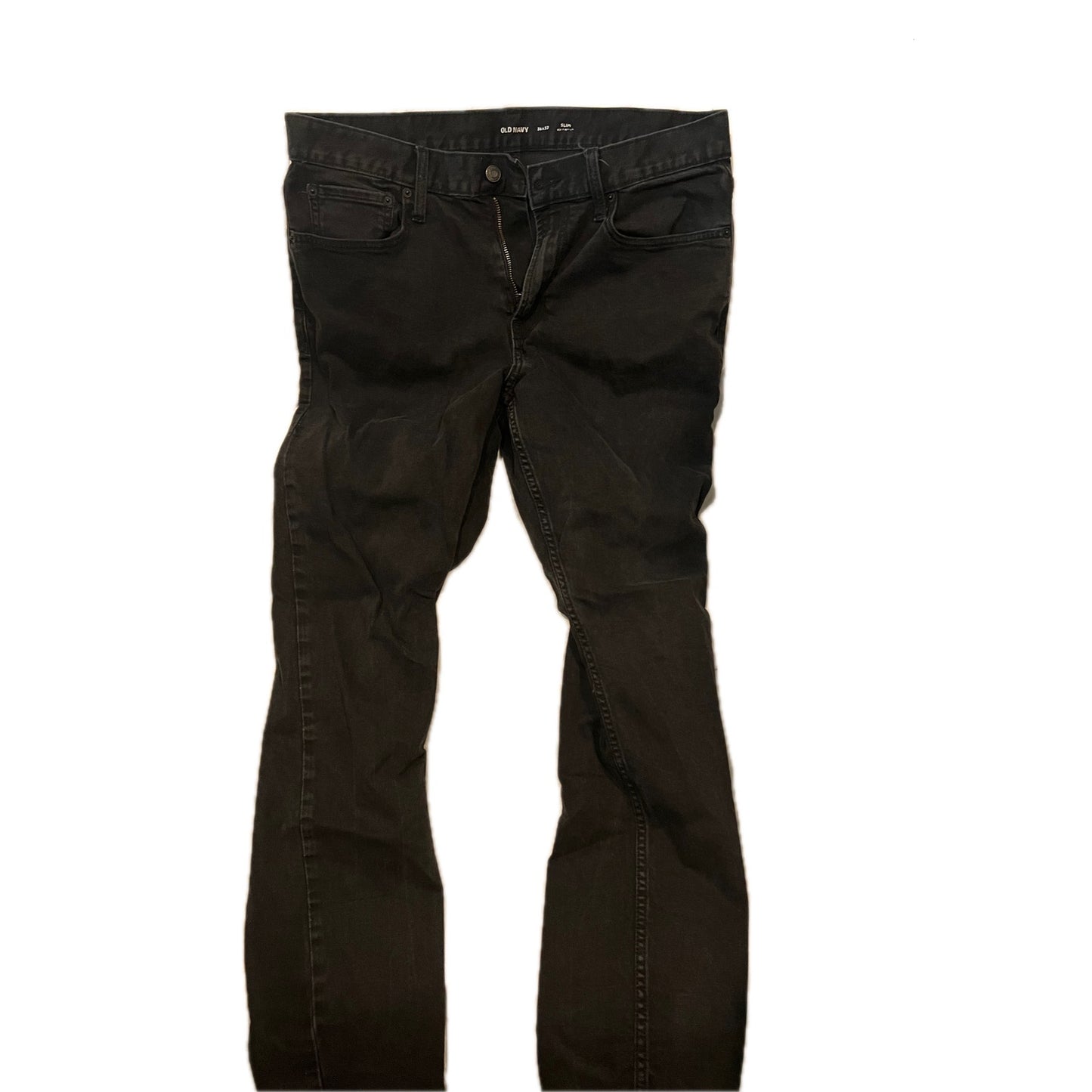 Old Navy Relaxed Slim Taper Black Jeans 36x32