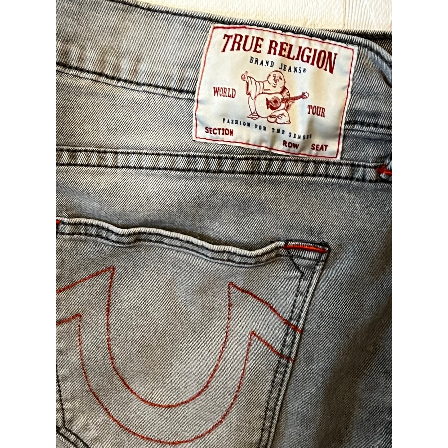 True Religion Relaxed Straight Ricky Jeans Mens 38x34