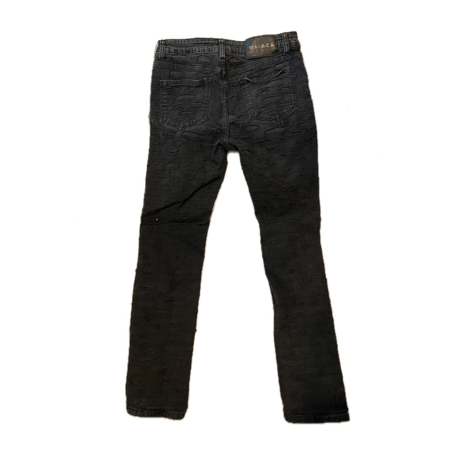 Waimea Skinny Fit Streetwear Black Jeans Mens 32x32