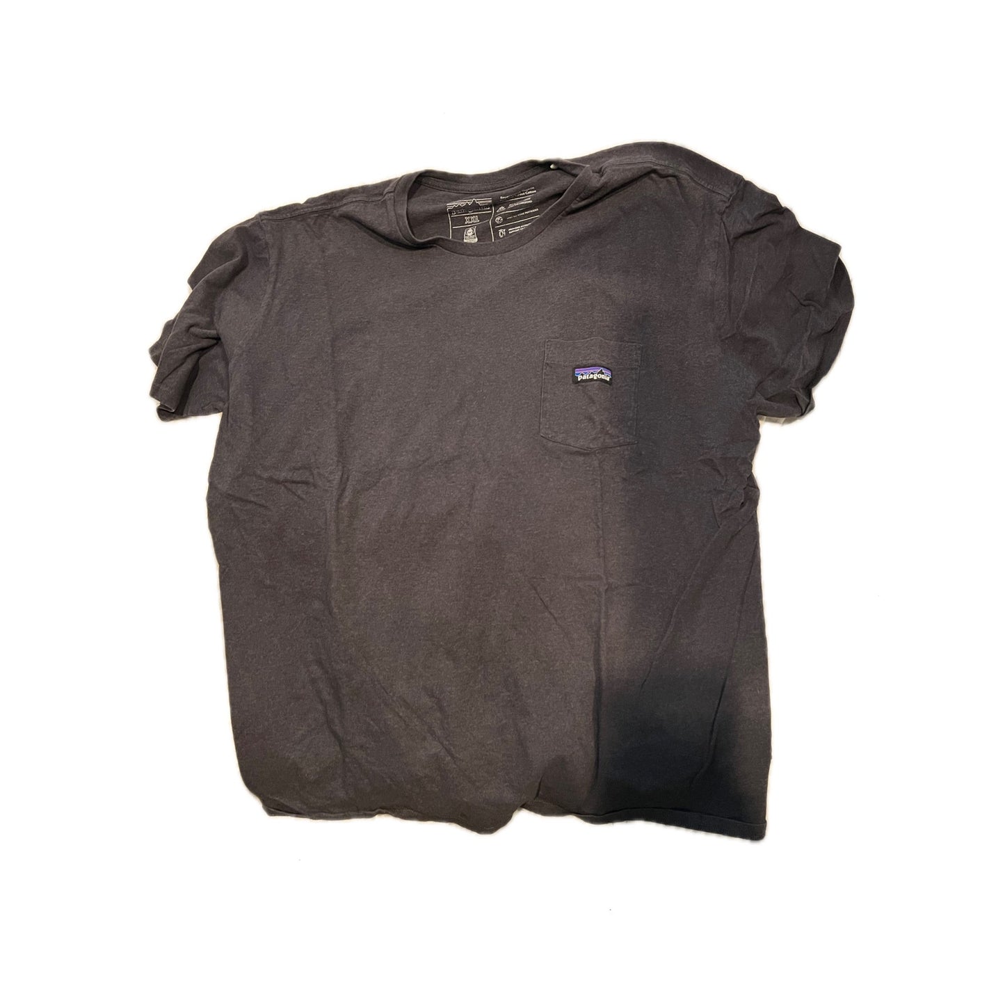 Patagonia Pocket T-Shirt Black Charcoal Gray Mens XXL