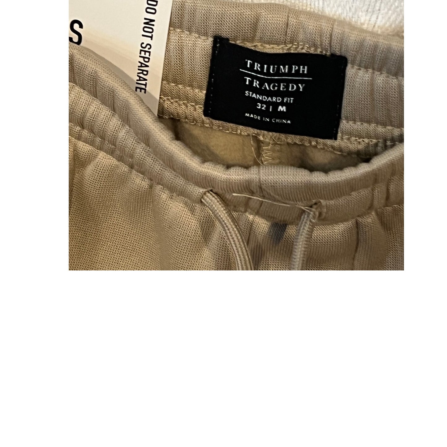Triumph & Tragedy Tan Jogger Pants Mens 32 Medium