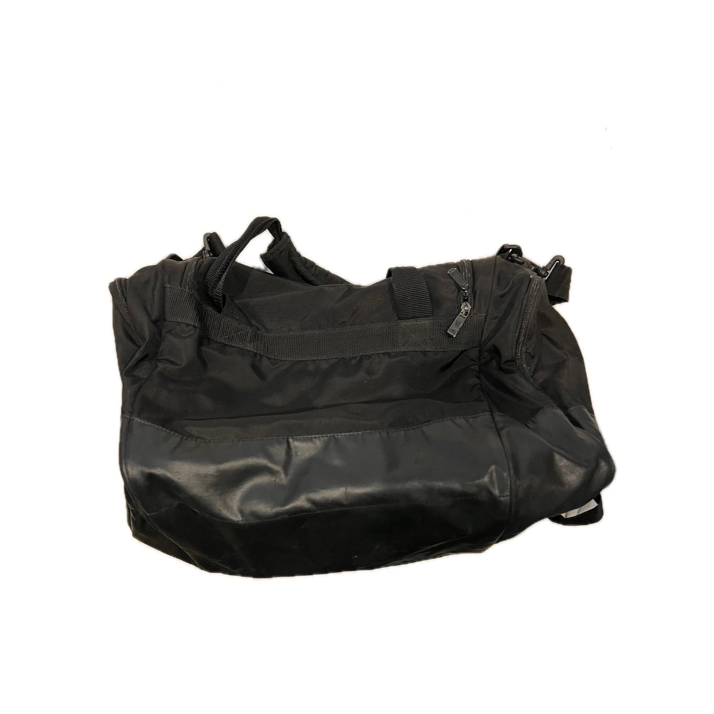 Adidas Faux Leather Medium 18"x12"x10" Black Duffel Gym Bag