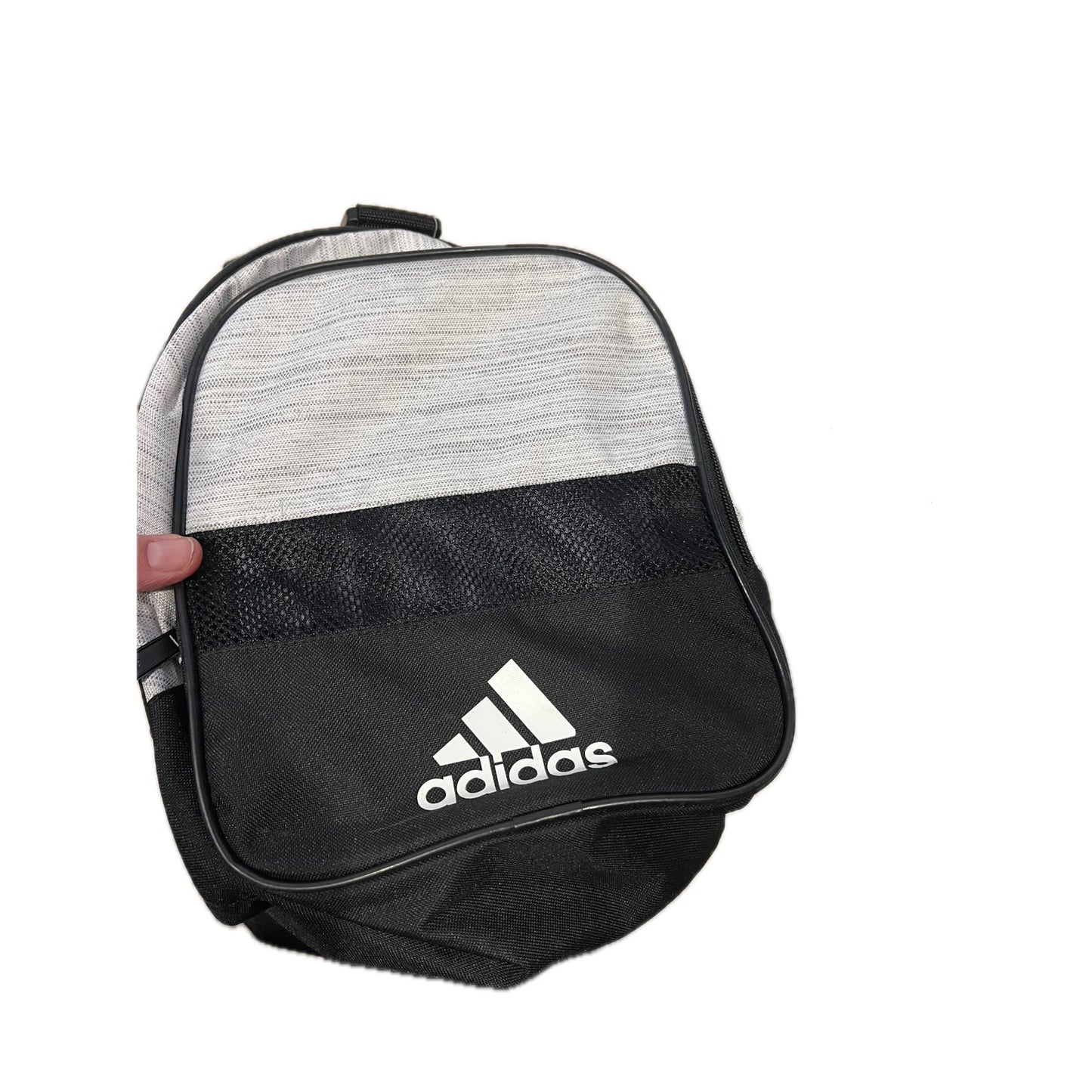Adidas Defender Medium 20"x12"x10" White Black Duffel Bag