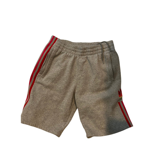 Shorts de jogging Adidas gris avec rouge, 6", homme, taille M